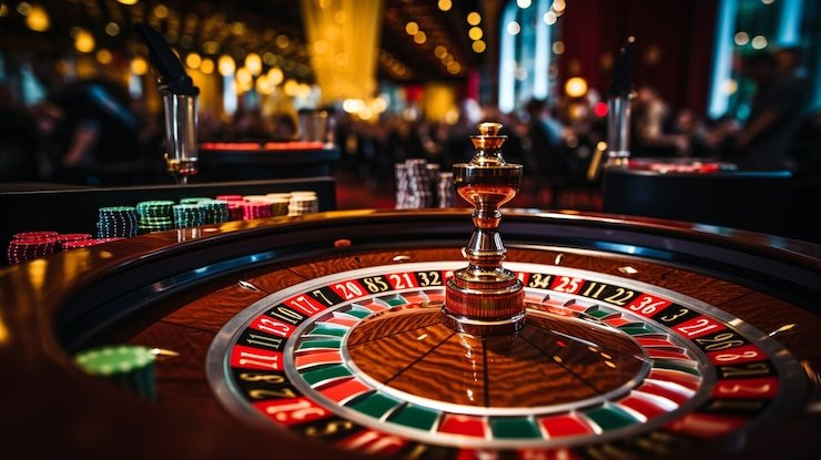 Live Caribbean Stud Poker dealer at rajababdot studio with multi-camera view and card display